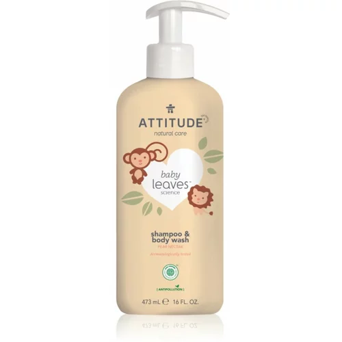 Attitude Baby Leaves Pear Nectar gel za tuširanje i šampon 2 u 1 za djecu 473 ml