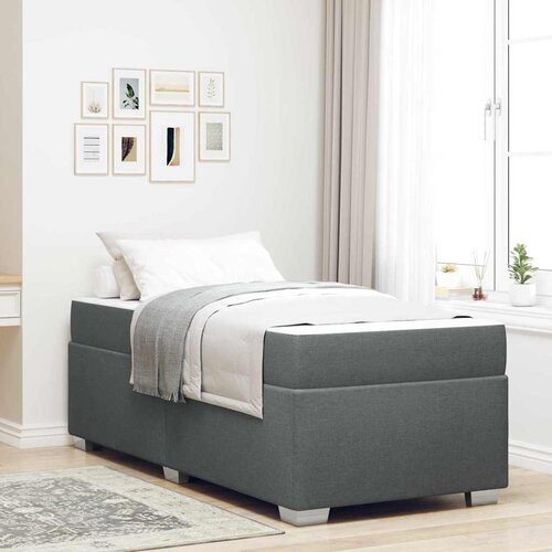 VidaXL Krevetna konstrukcija Ostalo Tamno siva 80 x 200 cm tkanina Slike