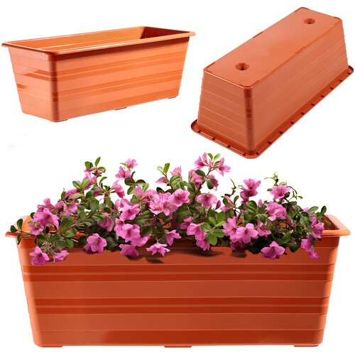 KADAX Balkonski lonec 40 cm Cvetlični lonec Balkonski terakotni cvetlični lonec, (5000346020) Cene