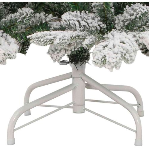 VidaXL Umjetno božićno drvce s nogom Bijelo 210 cm PE i PVC Slike