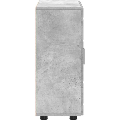 VidaXL Strani &amp;scaron;al Betonsko siva 55.5 x 29 x 100 cm Konstruiran les Slike