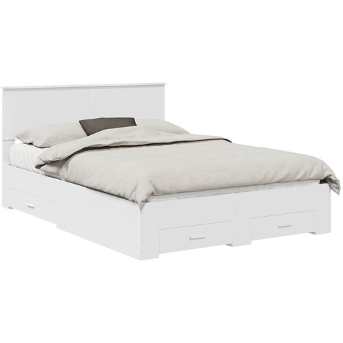 vidaXL konstrukcija postelje bela 160 x 200 cm konstruiran les, (5000103699) Cene
