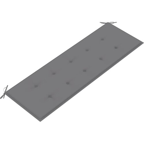  Složiva vrtna klupa s jastukom 159 cm od masovne tikovine Siva 150 cm Slike