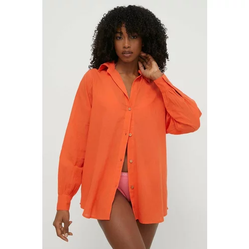 Billabong Pamučna košulja za plažu boja: narančasta, EBJWT00113