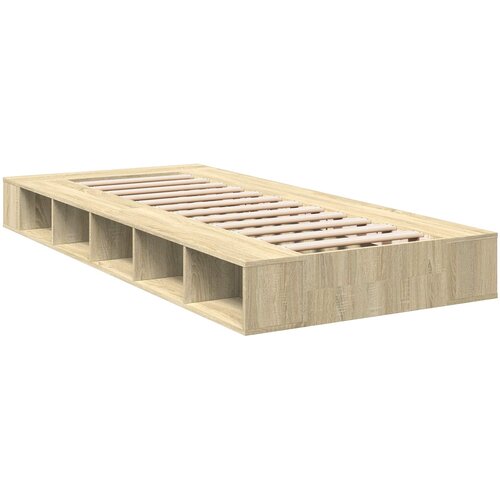  Okvir kreveta s pohranom s policom Hrast sonoma 80 x 200 cm Slike