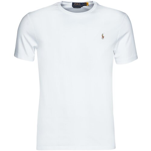 Polo Ralph Lauren Majice s kratkimi rokavi T-SHIRT AJUSTE COL ROND EN PIMA COTON LOGO PONY PLAYER MULTICOLO Bela Cene