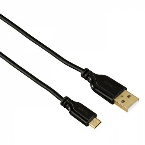 Hama Micro USB kabl pozlata Black 0.75m- 135700 kabal Slike