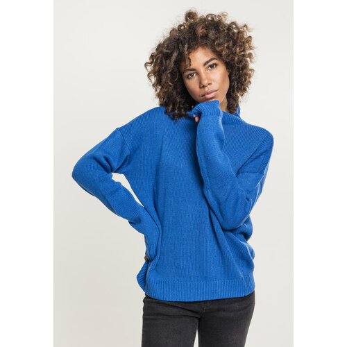 Urban Classics ladies oversize turtleneck sweater brightblue Cene