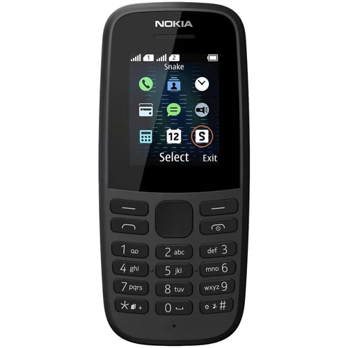 Nokia Telefon mobilni, 1.77” zaslon, Dual SIM, FM radio – 105 DS Black