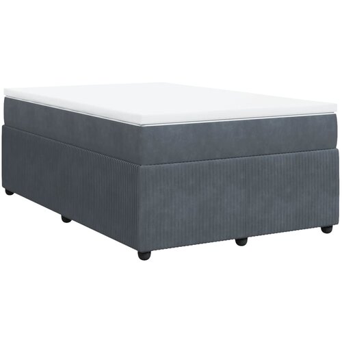 Maison Chic Box spring postelja - Vzmetna postelja z vzmetnico temno siv 120x190 cm žamet SL5017, (21905305) Cene