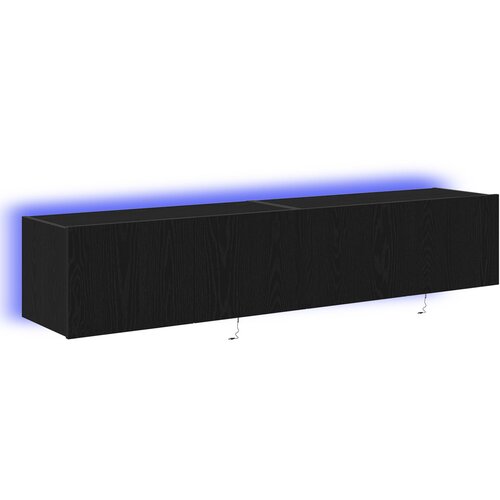 vidaXL TV omarice z LED lučmi 2 kosa Črni hrast 80x35x31 cm, (22086707) Cene