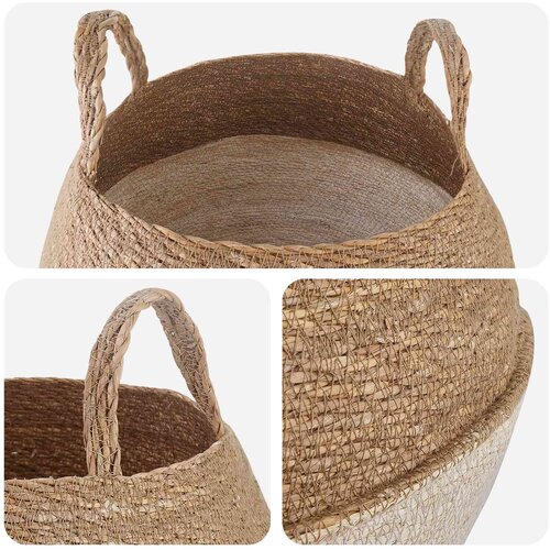  Saksija za biljke s ručkama 2 pcs Bijela &amp;Oslash; 32 x 32 cm Slike