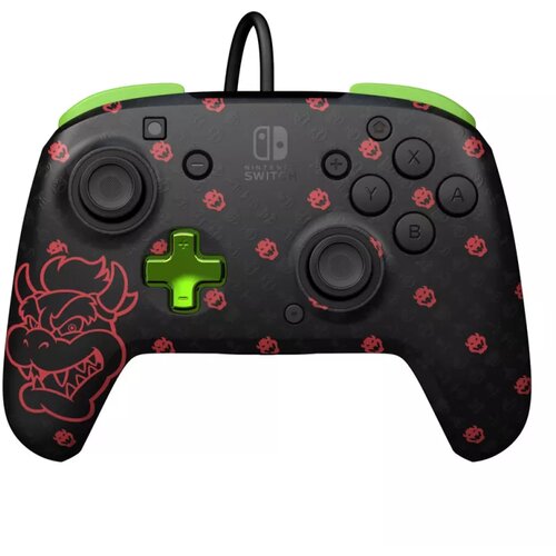 NINTENDO SWITCH rematch wired controller - bowser glow in the dark Slike