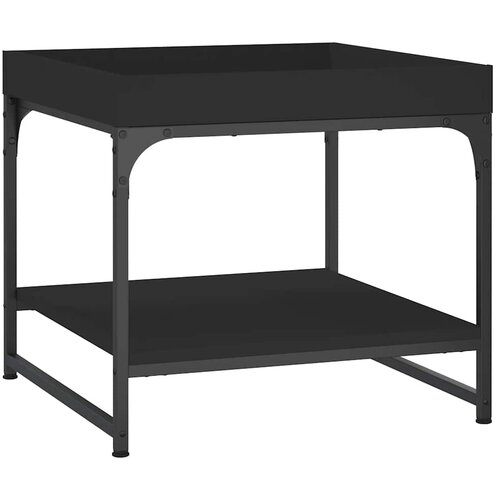  Stolić za kavu crni 49,5 x 49,5 x 45 cm od konstruiranog drva Slike