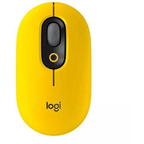 Logitech pop emoji crno-žuti bežični miš Slike
