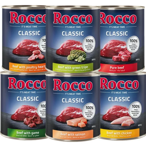 Rocco mešana poskusna pakiranja 6 x 800 g - Classic, 6 vrst