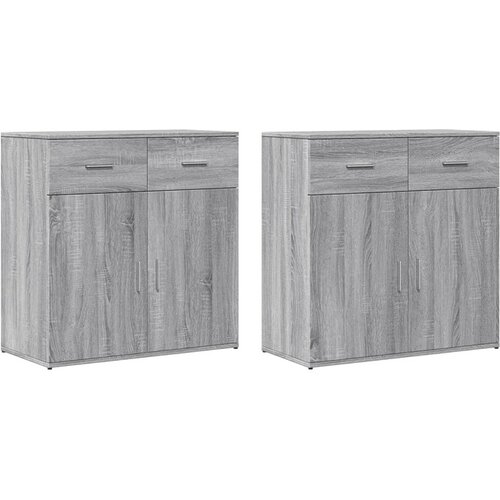 vidaXL Komoda 2 kosa siva sonoma 79x38x80 cm inženirski les Cene