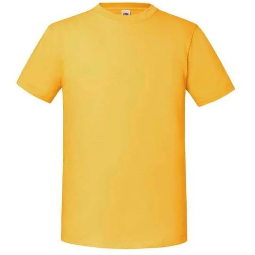 Fruit Of The Loom Iconic 195 Ringspun Premium Men's Yellow T-shirt