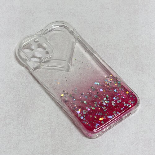 Maska heart glitter za iphone 12 pro 6.1 pink Slike