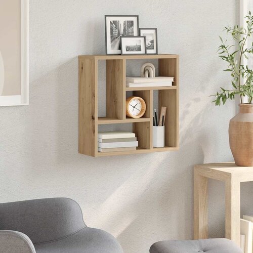  Zidna polica Artisan hrast 45x16x45 cm izrađeno drvo Cene