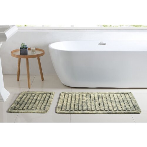 Cottonkt 000204 green bathmat set (2 pieces) Slike