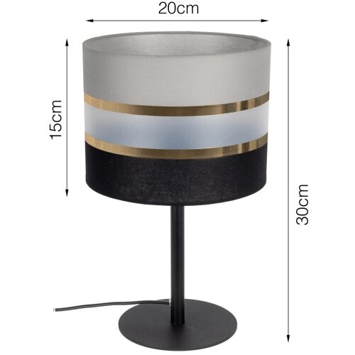  Stona lampa CORAL 1xE27/60W/230V crna/siva Slike