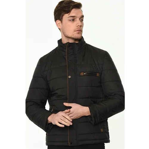 Dewberry M8625 MEN'S COAT-DARK BLACK