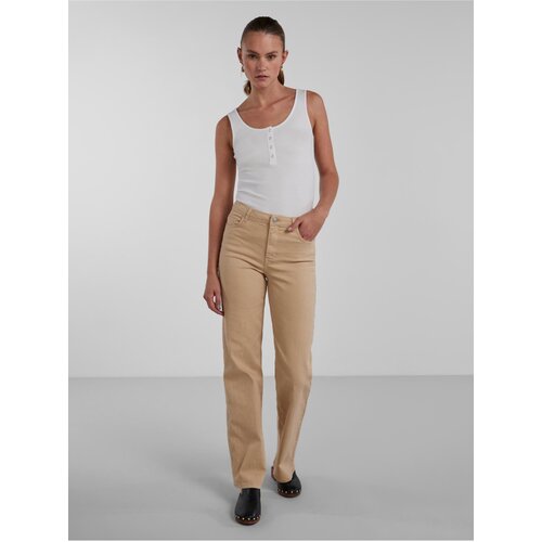 Pieces Beige Women Wide Jeans Peggy - Women Cijene