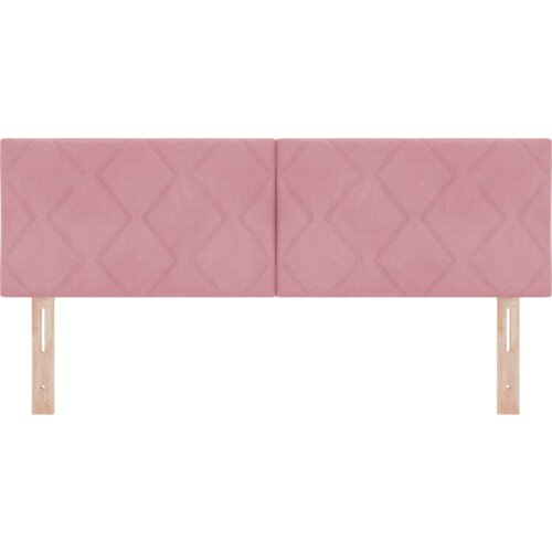  LED Uzheadboard s Dijamantskim Blokovima Ružičasti 160 cm Velvet Slike