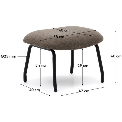 Kave Home Rjav tabure Belina &amp;ndash; Slike