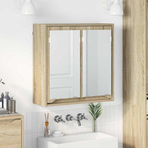  Kupaonski ormar s ogledalom Zidne Sonoma hrast 60 x 20 x 60 cm Slike