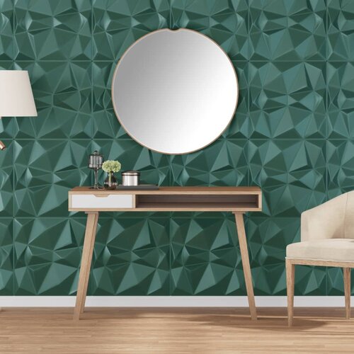 vidaXL Stenski paneli 12 kosov zeleni 50x50 cm XPS 3 m² diamant Cene