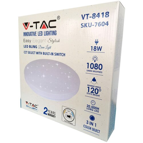 V-tac led plafonjera 18W star effect 3U1 IP20 Slike