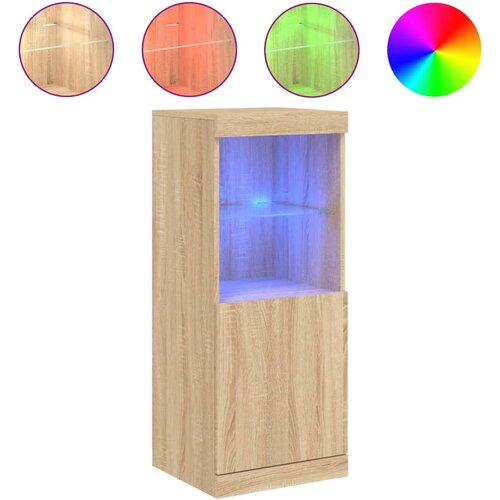 Maison Chic Komoda - Predalnik z LED lučkami sonoma hrast 41x37x100 cm, (21720654) Cene