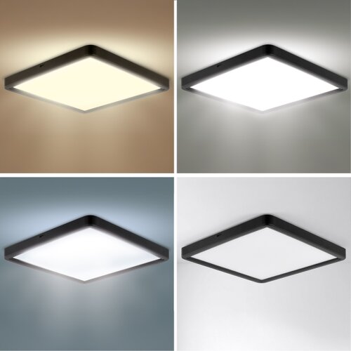  Brilagi - LED prigu&amp;scaron;iva stropno svetlo ESTELA SQUARE LED/36W/230V 31x31 cm crna + daljinski upravljač Slike