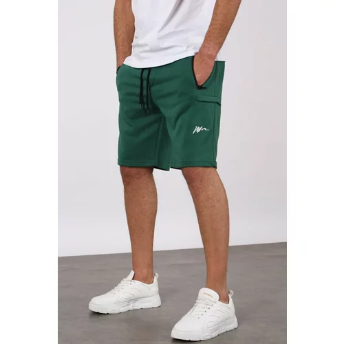 Madmext Green Capri Shorts 5443