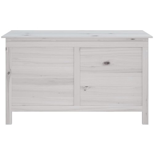  Vrtna kutija za pohranu bijela 99x49,5x58,5 cm masivna jelovina Slike