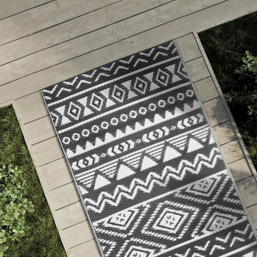 vidaXL Zunanja preproga črna 80x250 cm PP Cene