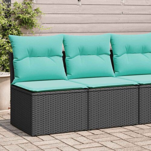 vidaXL 2-dijelni set vrtnih sofa s jastucima crni od poliratana bagrem Cene