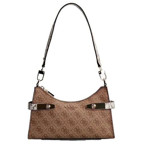 Guess Ročne torbice ZADIE LOGO TOP ZIP SHLDR Kostanjeva Cene