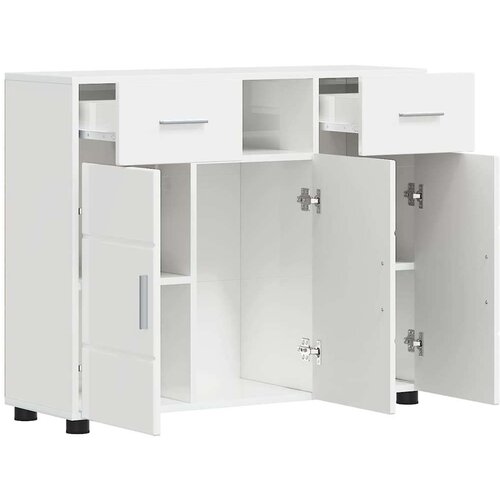  Kreveta s ladicama Visoko sjajno bijela 88.5 x 30.5 x 73 cm Slike