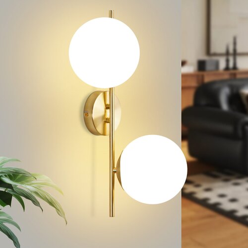 Nettlife zlata notranja stenska svetilka - E27, stenska razsvetljava, 2 žarnici (vir svetlobe ni vključen), (22136339) Cene