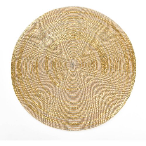 Mhome Namizni prtiček, pogrinjek 35cm / okrogel / zlat / pvc, (5000267478) Slike