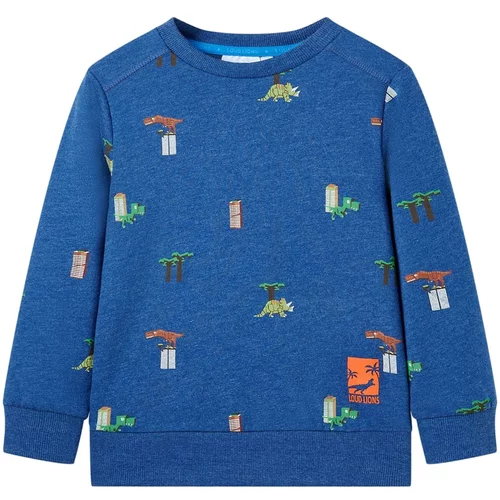 vidaXL Otroški pulover temno modra melange 128