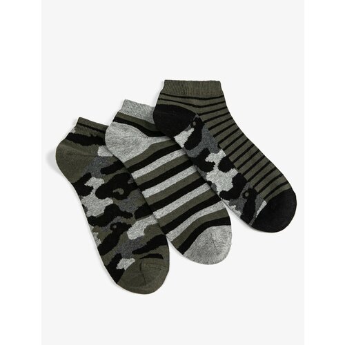 Koton Camouflage Patterned 3-Pack Bootie Sock Set Cene
