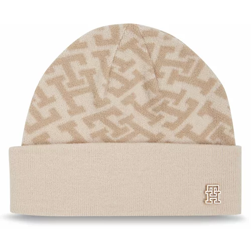 Tommy Hilfiger Kapa Monogram All Over Beanie AW0AW15327 Cashmere Creme ABH