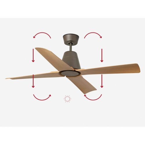 Faro 34106 - plafonski ventilator TYPHOON M, braon, prečnika 130 cm, IP44 + daljinski upravljač Slike