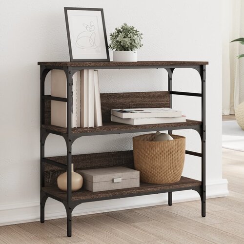 The Living Store Konzolna mizica rjav hrast 75x32x75 cm inženirski les - Konzolna Mizica, (21573080) Slike
