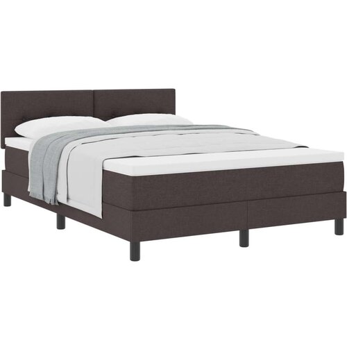 Box Spring krevet s madracem Tamnosmeđi 160x200 cm Tkanina Cijene