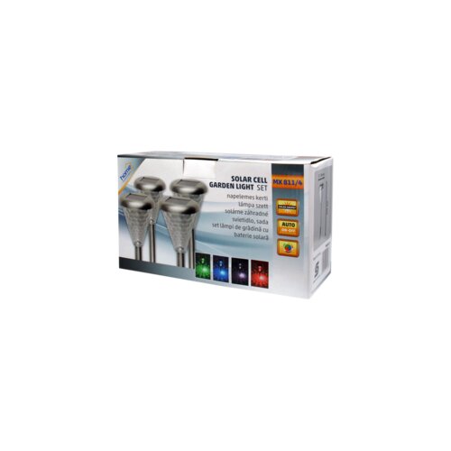 Home Solarna vrtna LED lampa, metal/staklo, set 4 komada, 300 mAh - MX 811/4 Slike